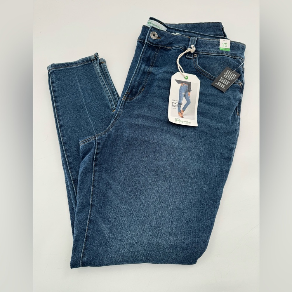 RE Generation Jeans Size 20 High Rise Vintage Skinny Venus By Celebrity Pink NEW